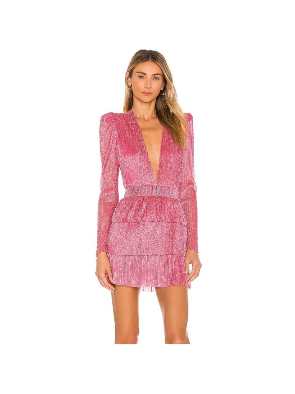 Sabina Musayev Revolve Carry Plisse Mini Dress Medium